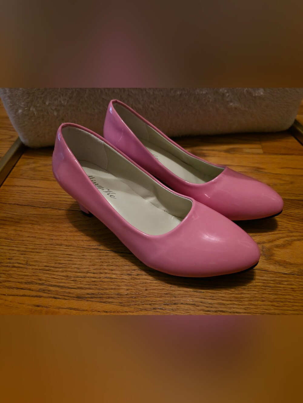 Classic Pink Women's Low Heel Pumps
